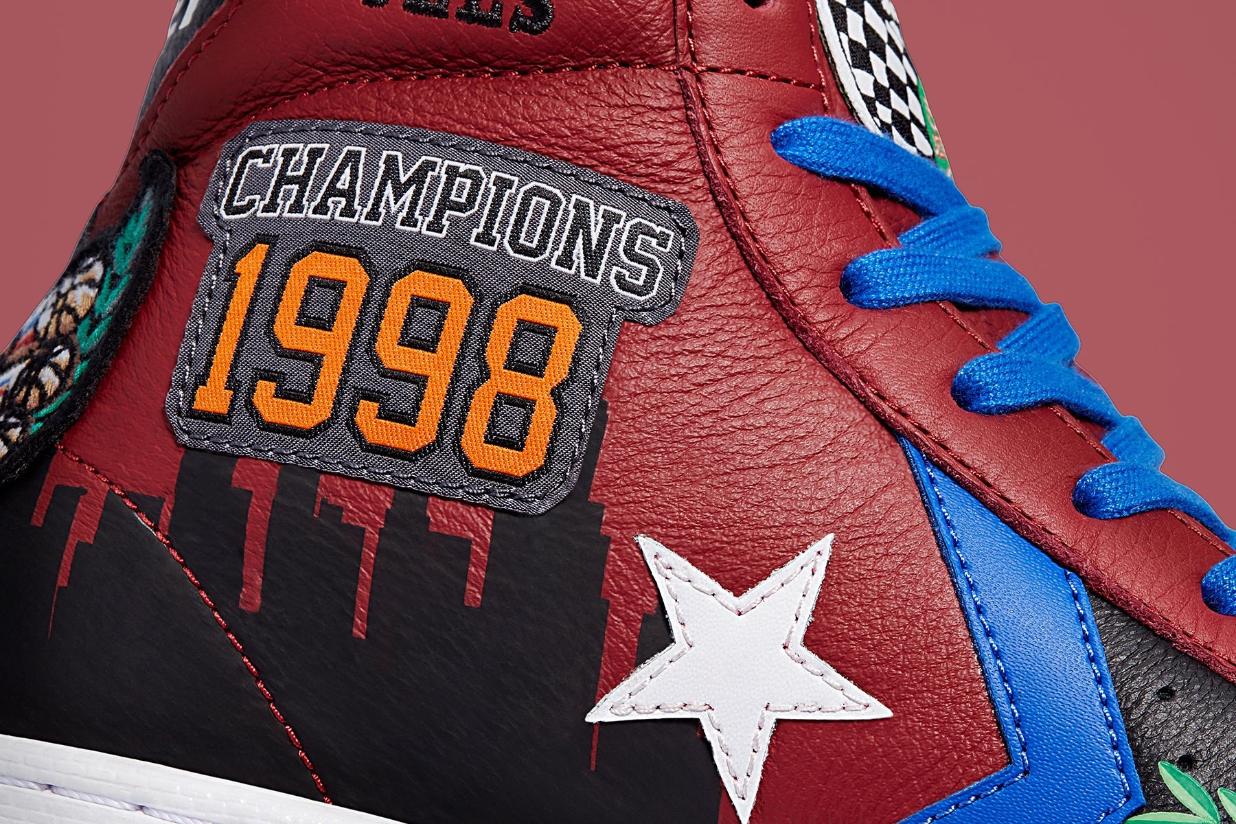 Converse x Chinatown Market Pro Leather Hi - Garnet/Black/Hyper Royal