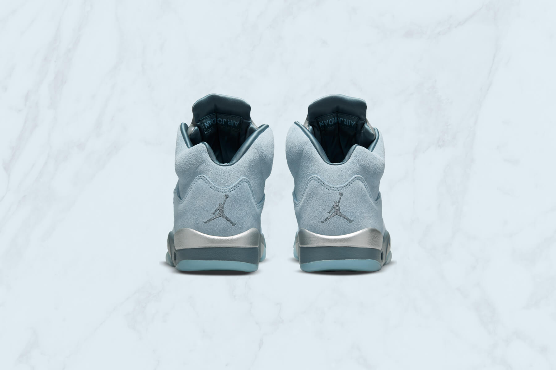 Women's Air Jordan 5 Retro "Bluebird"- Ice/Blue Graphite