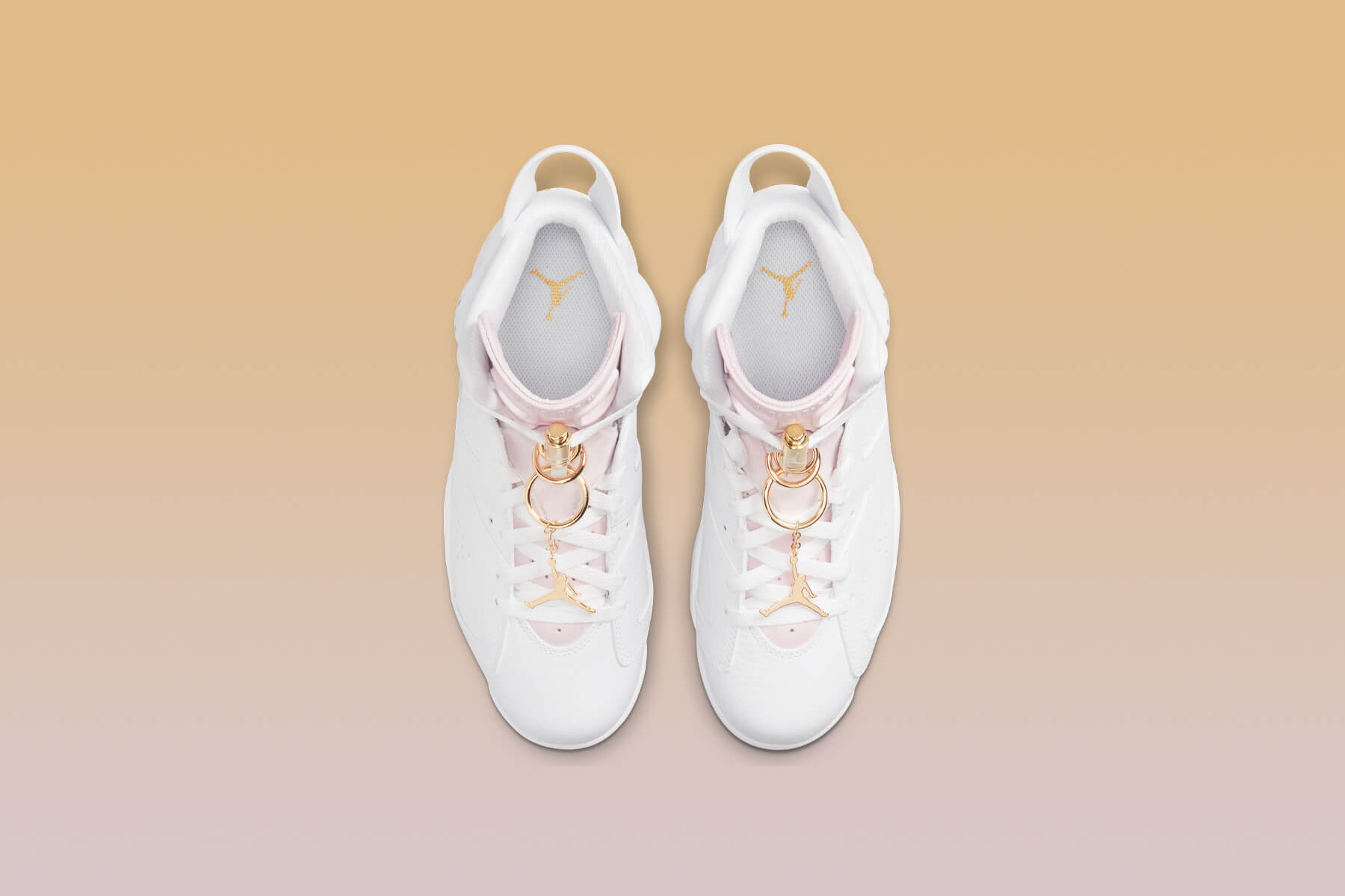 Women's Air Jordan 6 Retro 'Gold Hoops' - White/Metallic Gold