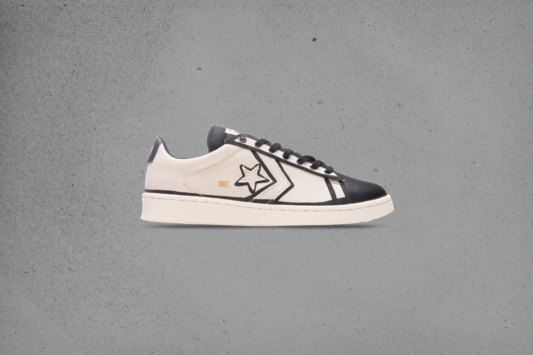 Converse x Joshua Vides Pro Leather Ox - Natural Ivory/Black/White