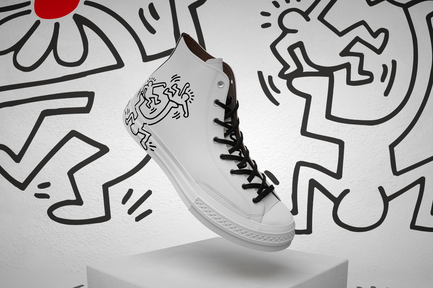 Converse x Keith Harring Chuck 70 Hi - Egret/Black/Red