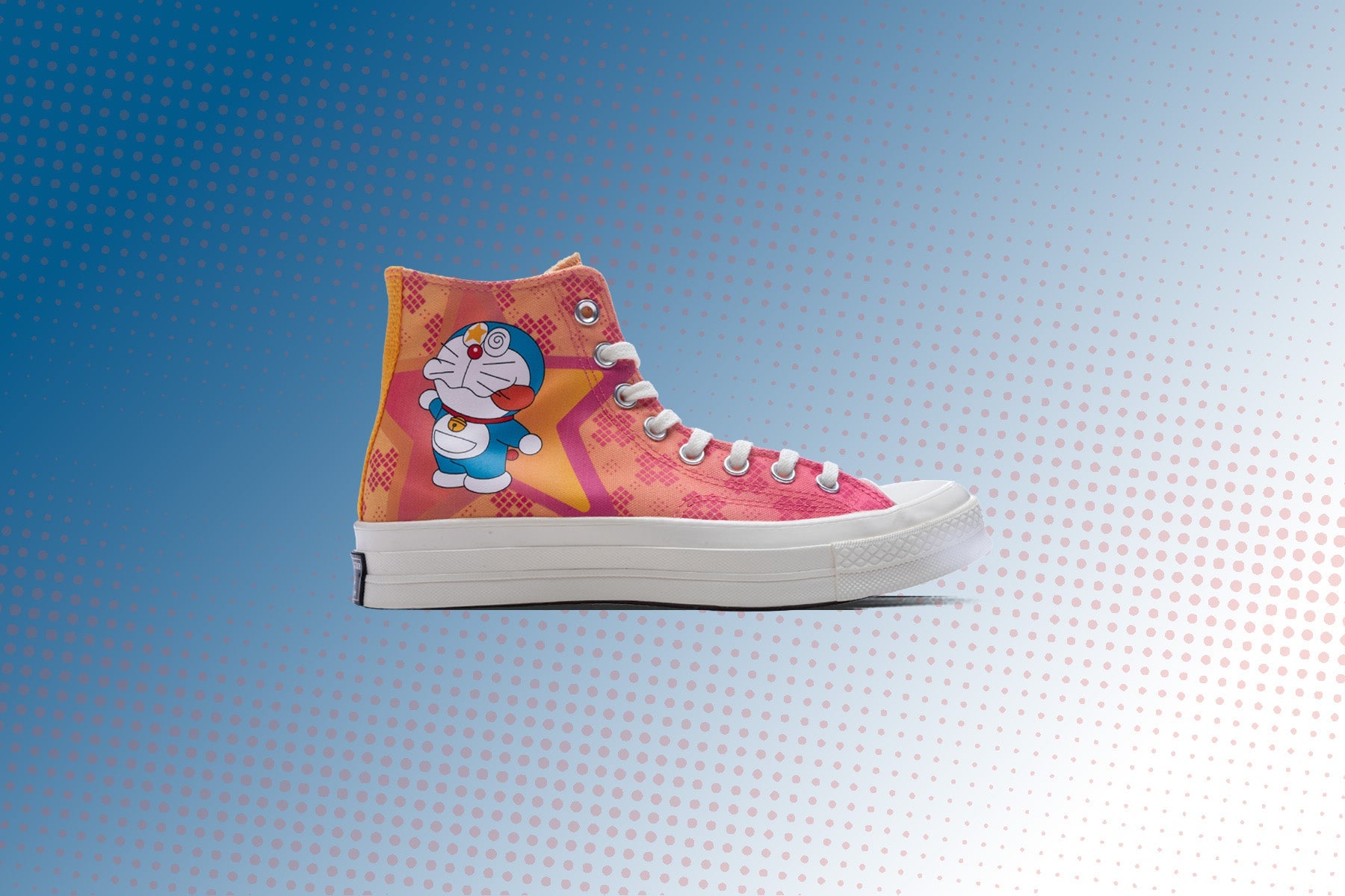 Converse x Doraemon Chuck 70 Hi - Hawaiian Ocean/Flamingo/Habanero Gold