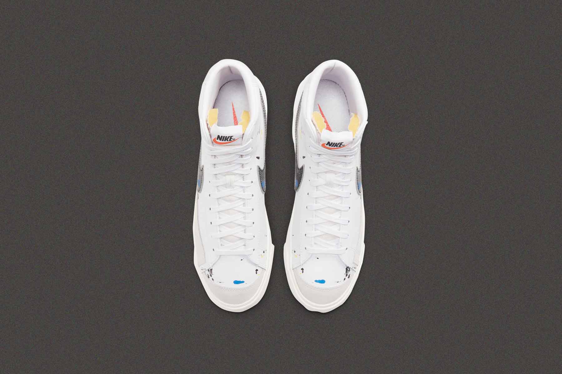 Blazer Mid '77 "Paint Splatter" - White/Black