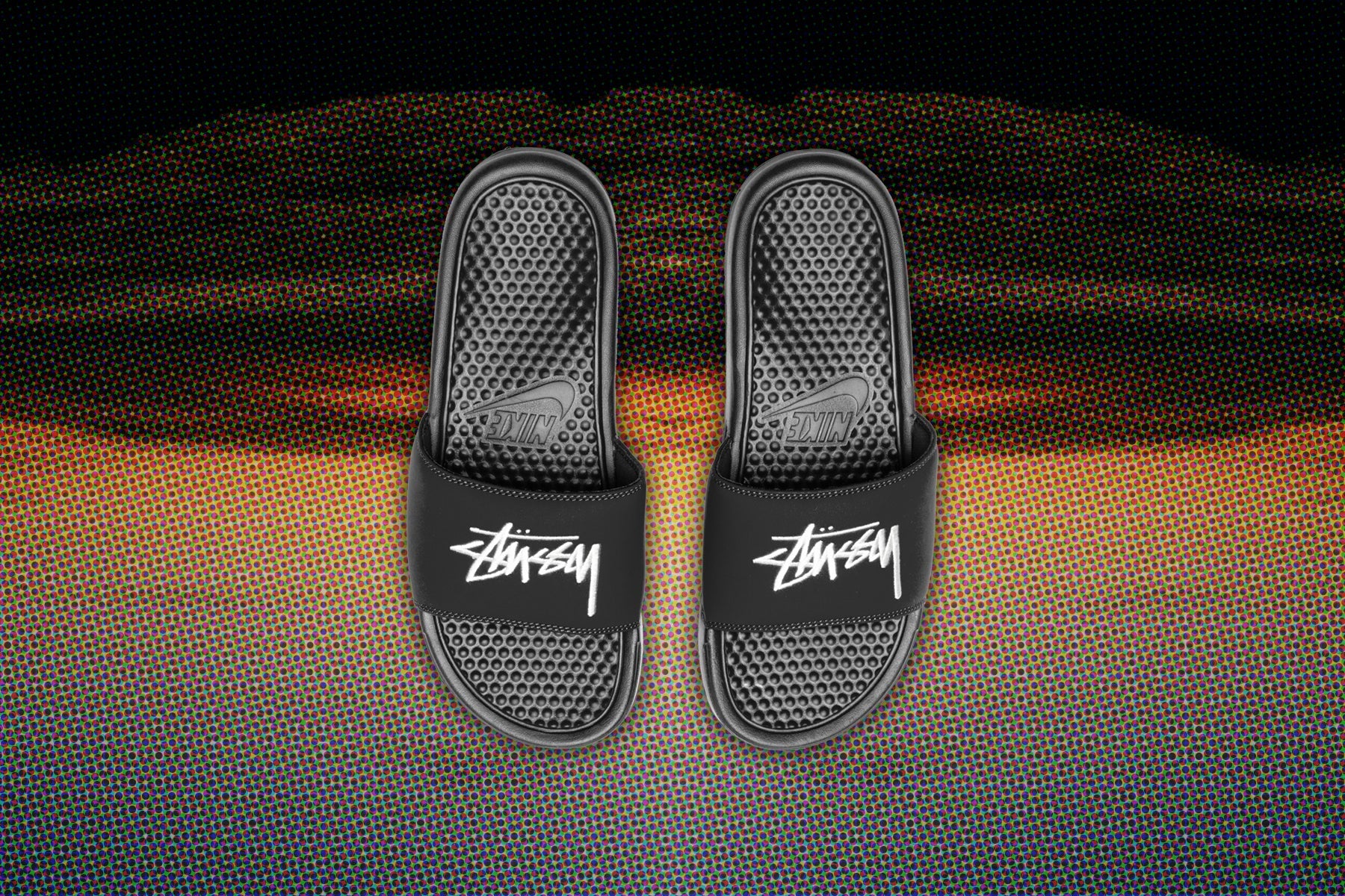 Nike x Stussy Benassi - Black/Sail