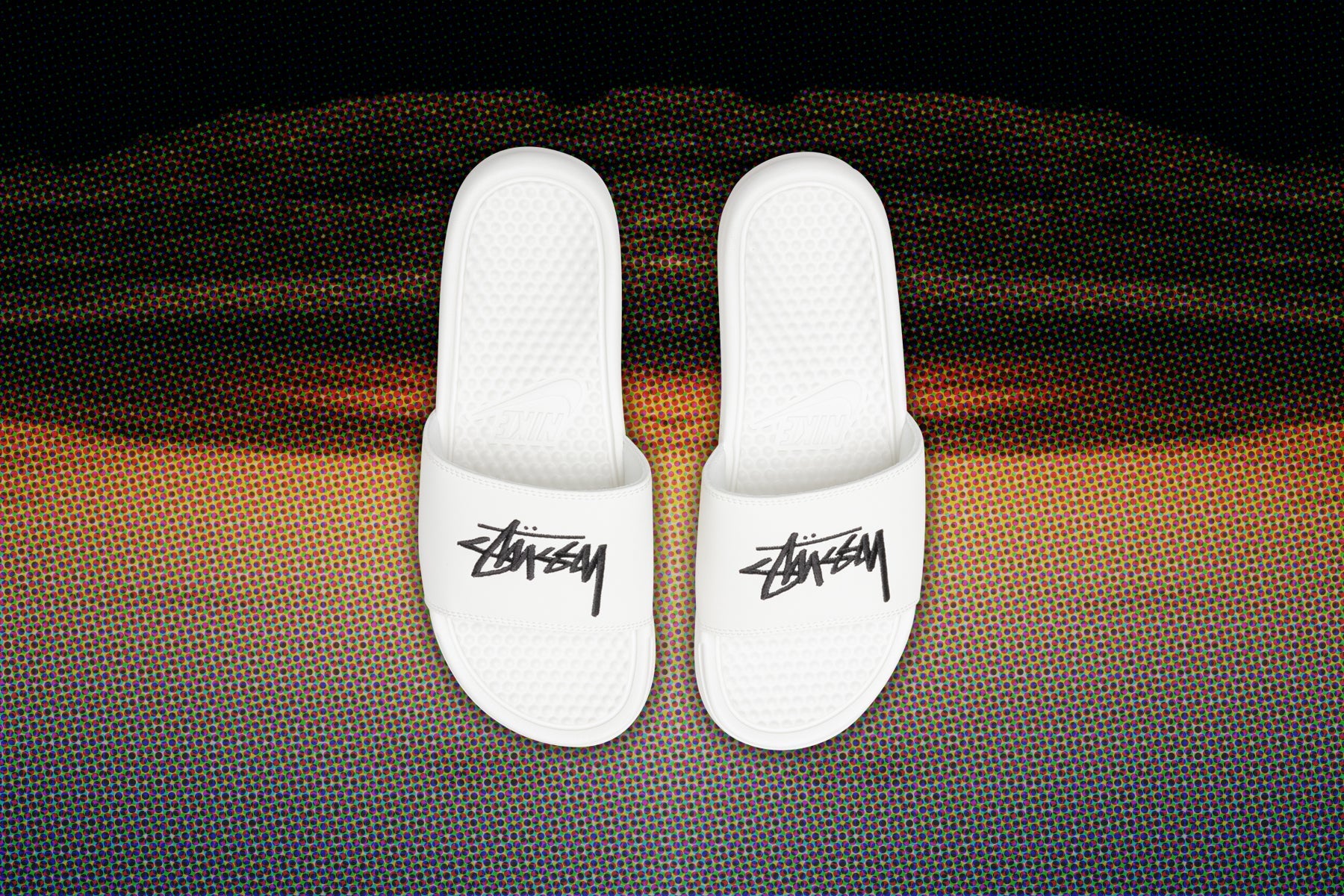 Nike x Stussy Benassi - Sail/Black