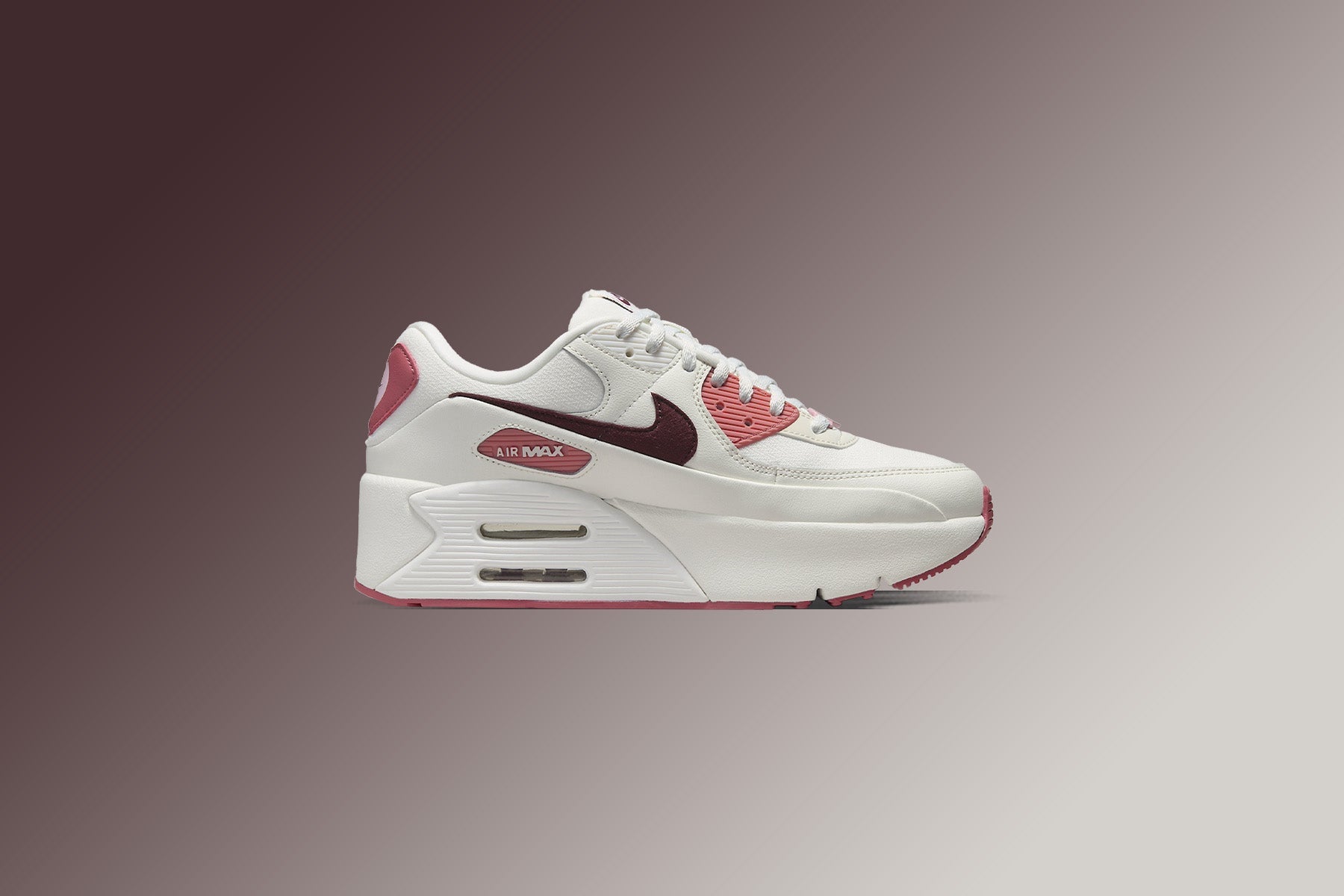 Women's Air Max 90 LV8 SE 'Valentines Day' - Sail/Dark Team Red/Soft Pink